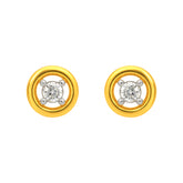 22k Yellow Cubic Zirconia Studs Fancy Earrings with gold weight of 1.95g